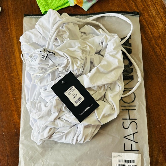 Fashion Nova Snow White Give Me More Ruched Jumpsuit - Picture 8 of 9